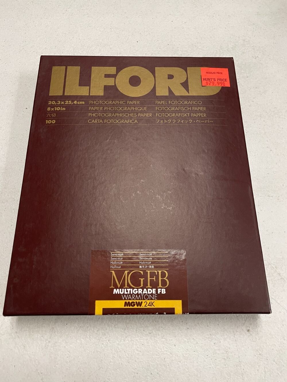 Ilford Multigrade FB Warmtone Paper 8x10" 100 Sheets Semi Matt New Old Stock
